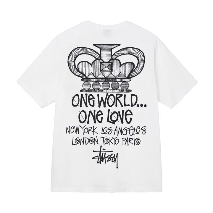 Summer Men's And Women's Short sleeved T shirt White Crown 01 - Shop at LoveMi