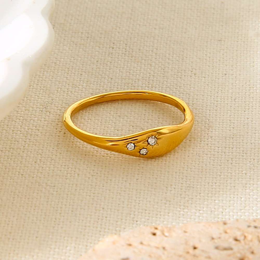 Stainless Steel Zircon Ring, picture 3 of 5