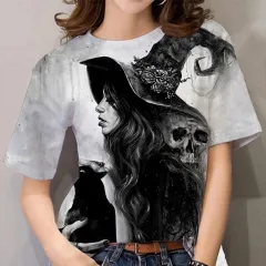 Summer Short-sleeved Women's T-shirt 3D Women's Printed Wear - 2 - View 1