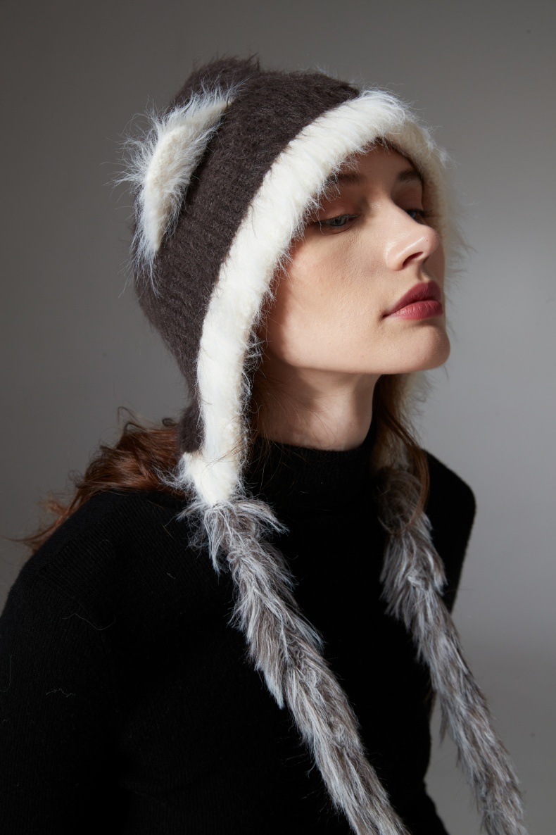 Cat Ears Mink Wool Ear-Protection Knitted Hat — Cozy Animal Ear Beanie