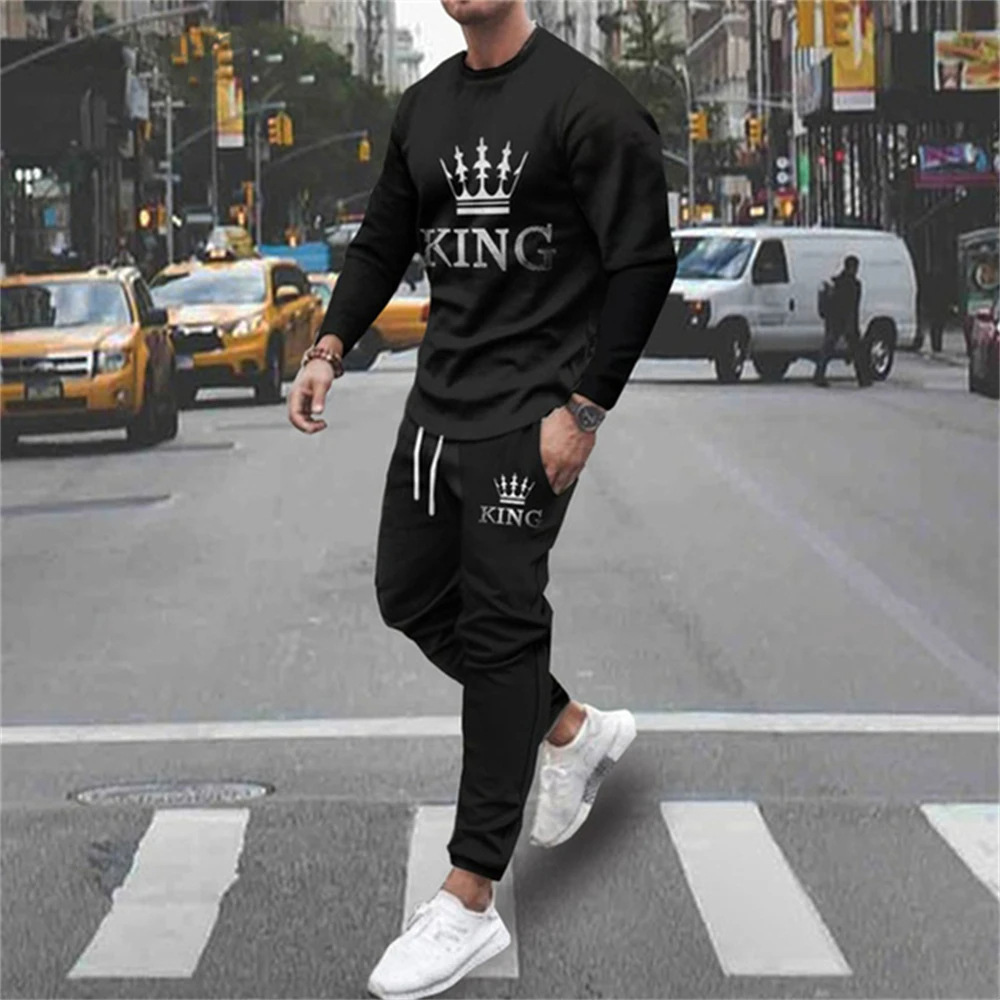 Title 2, Herren Sweatshirt Jogginghose 3D Digitaldruck B...