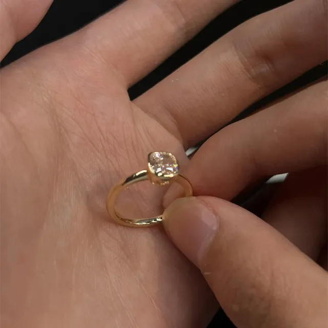 Vintage Single Diamond Ring For Women White Diamond - Shop at LoveMi