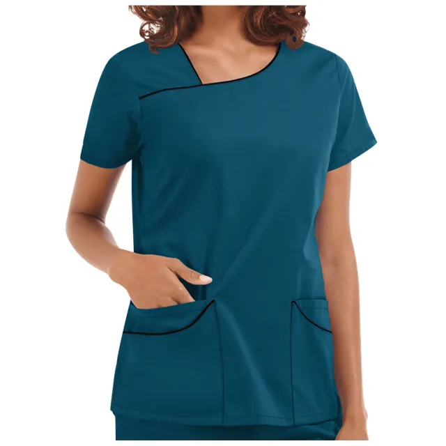 Women's Operating Room Hand Washing Nurse Surgeon Isolation Short Sleeve Dark Blue - Shop at LoveMi