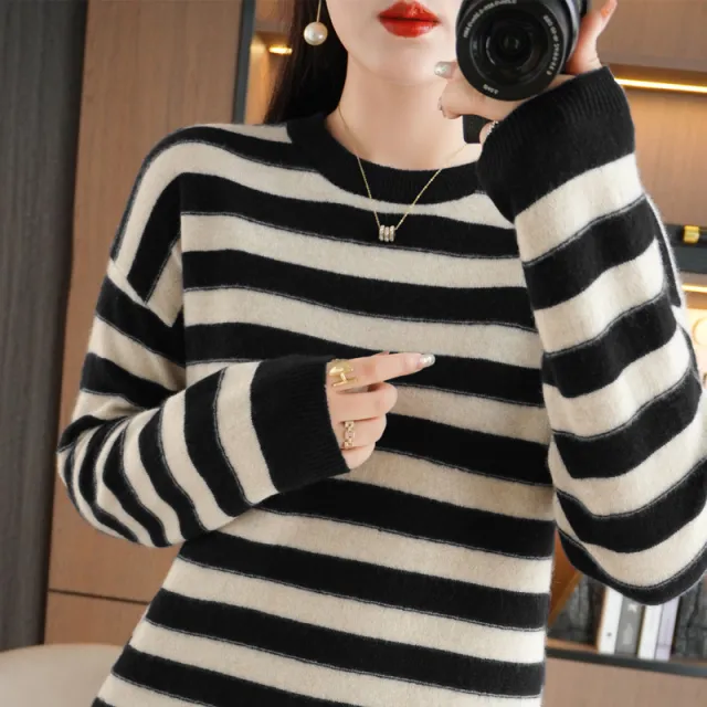 Women's Long Sleeve Loose Western Style Sweater Black - Shop at LoveMi