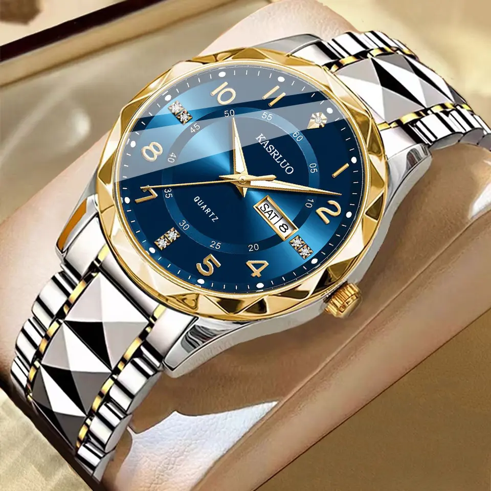 Men's Dual Calendar Fashion Waterproof Luminous Quartz