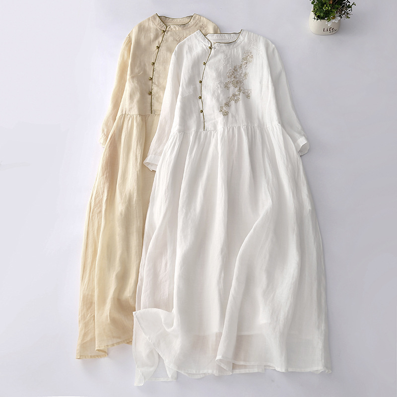 Women's Retro Three-Quarter Sleeve Dress