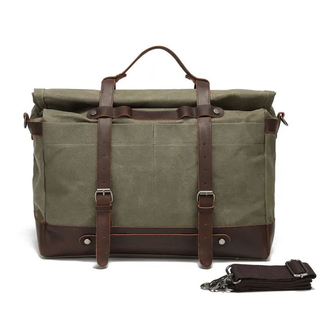 Canvas Shoulder Bag Casual Unisex Crossbody Bag Green - Shop at LoveMi