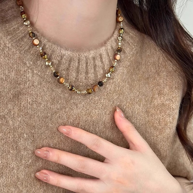 Unique Maillard-style Tigers Eye Necklace