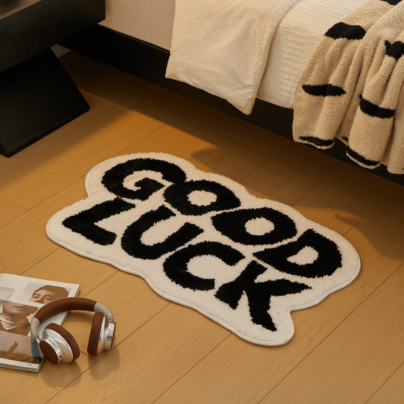 Thickened Bathroom Highly Absorbent Bedside Rug With Non-slip Backing