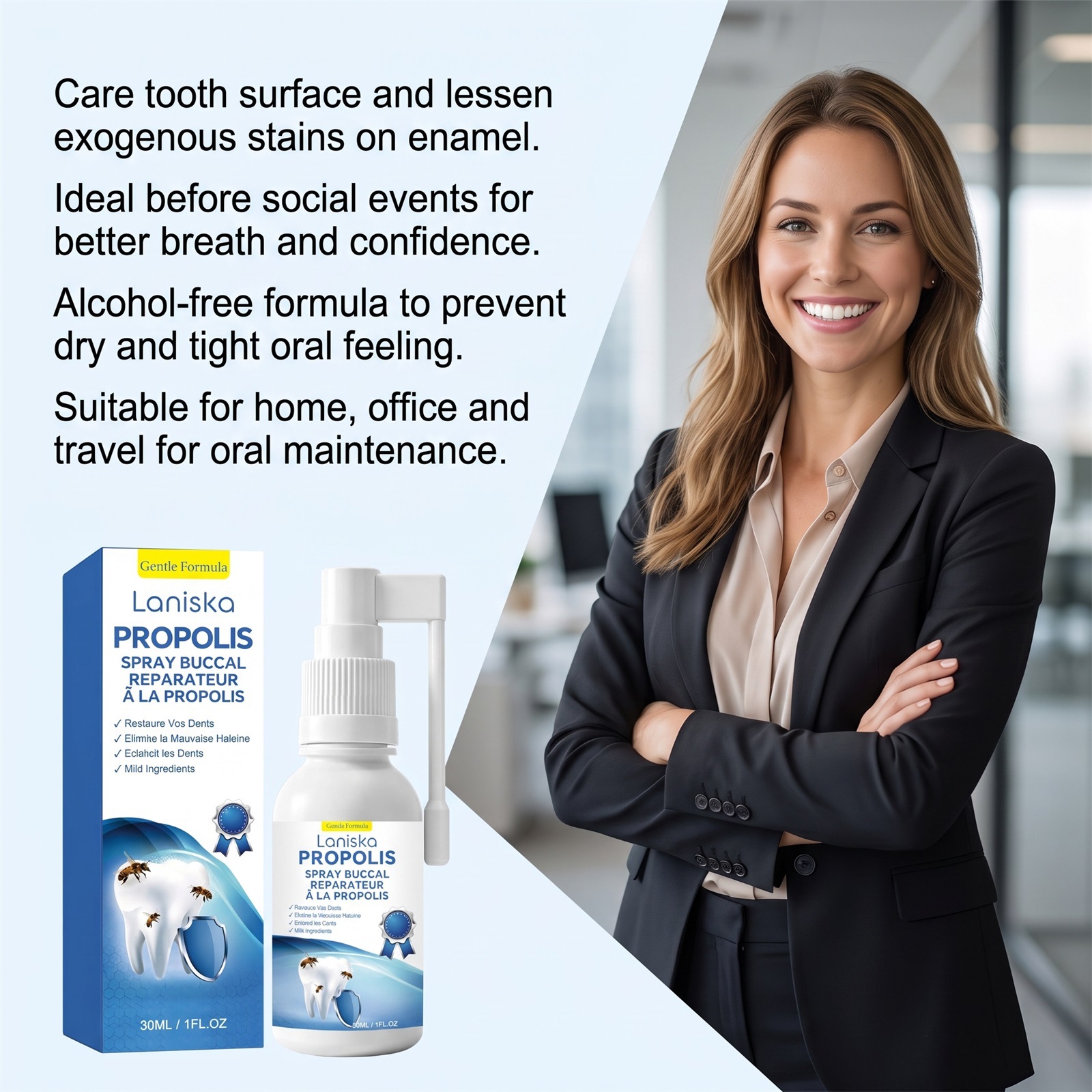 Mild Oral Cleaning Spray - Portable Breath Freshener Mist for Daily Hygiene Care image 3