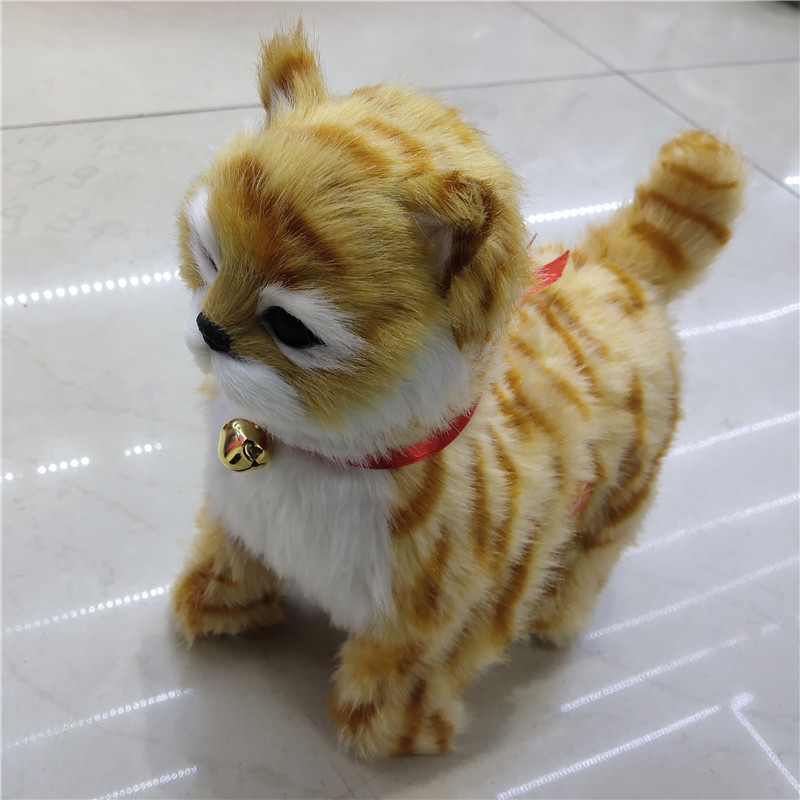 Electric Plush Simulation Motion-Activated Walking Cat With Meowing And Light-Controlled Plush Toy 3