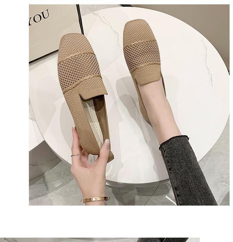 Women's Breathable Flyknit Casual Flat Shoes