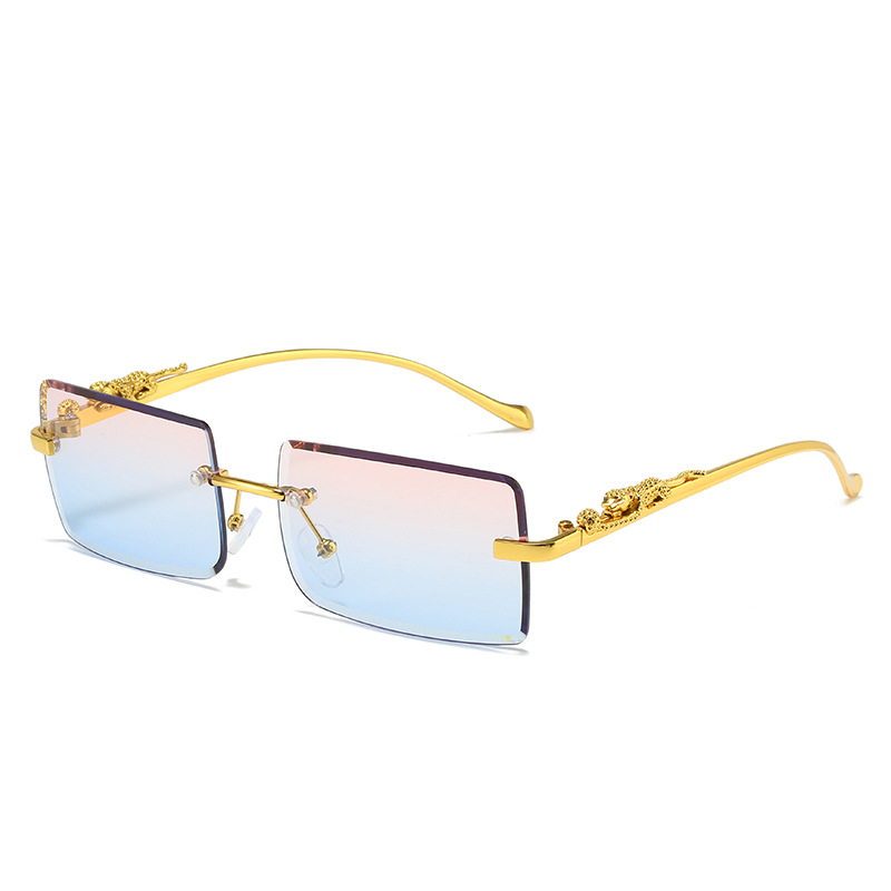 Gold Frame Purple Blue Lens