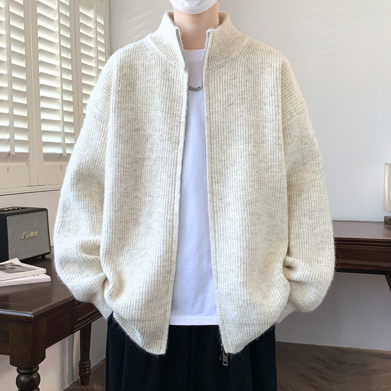 $22.62 Men's Casual Stand Collar Cardigan Sweater