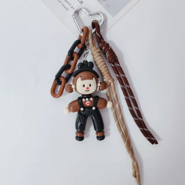 New Woven Rope Bag Pendant Dog Keychain Duo Mei Black - Shop at LoveMi