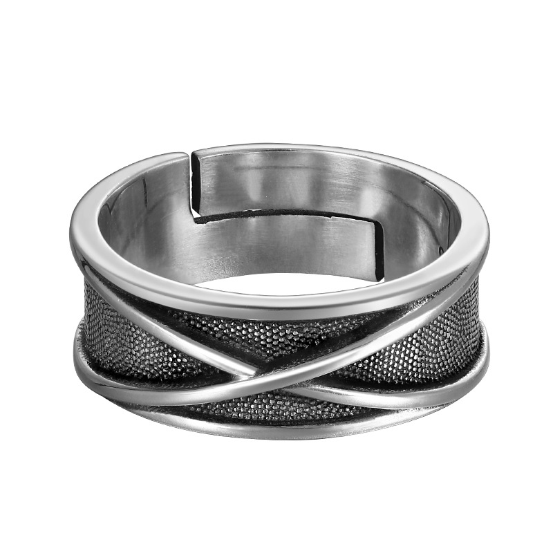 Fashion Personality Space-time Marcasite Ring Men