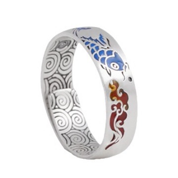 Chiba Ancient Style Thai Silver National Style Simple Bracelet Ring
