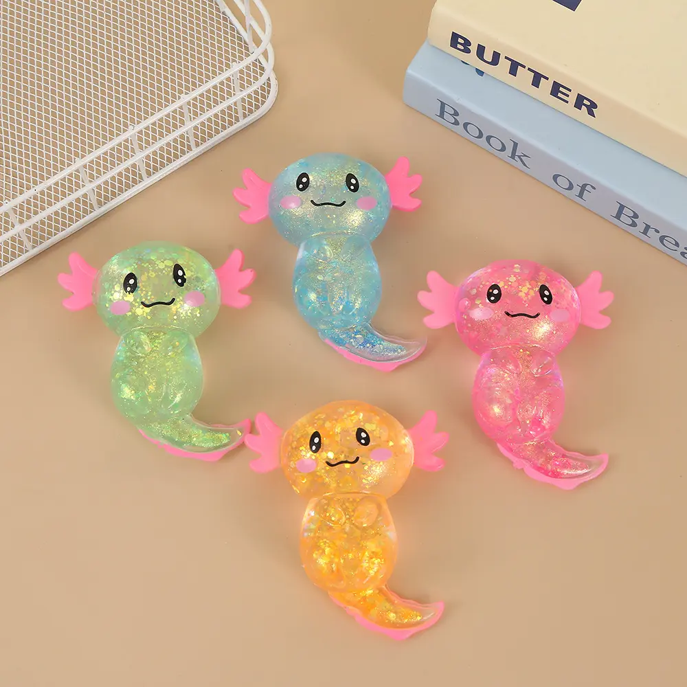 Creative Macaron Glitter Salamander Toy