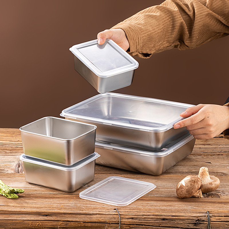 304 Stainless Steel Food Storage Container Aroma-proof With Airtight Lid product image