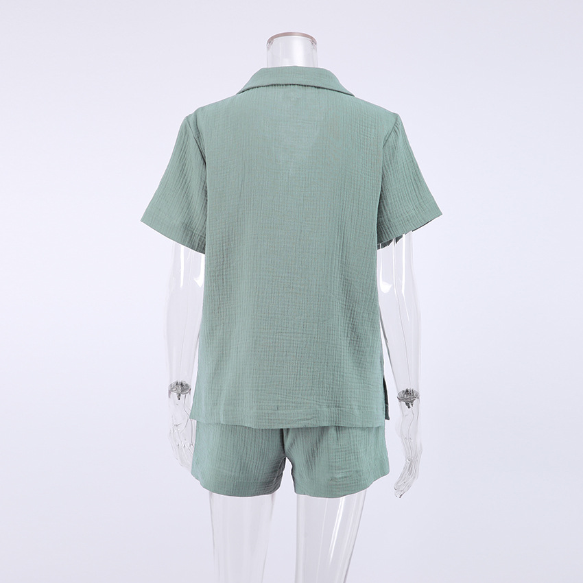 Title 23, Natural Double Gauze Shirt And Shorts Set