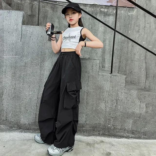 Dance Girls' Clothing Dancing Performance Clothes Pants Black Trousers Overalls - Shop at LoveMi