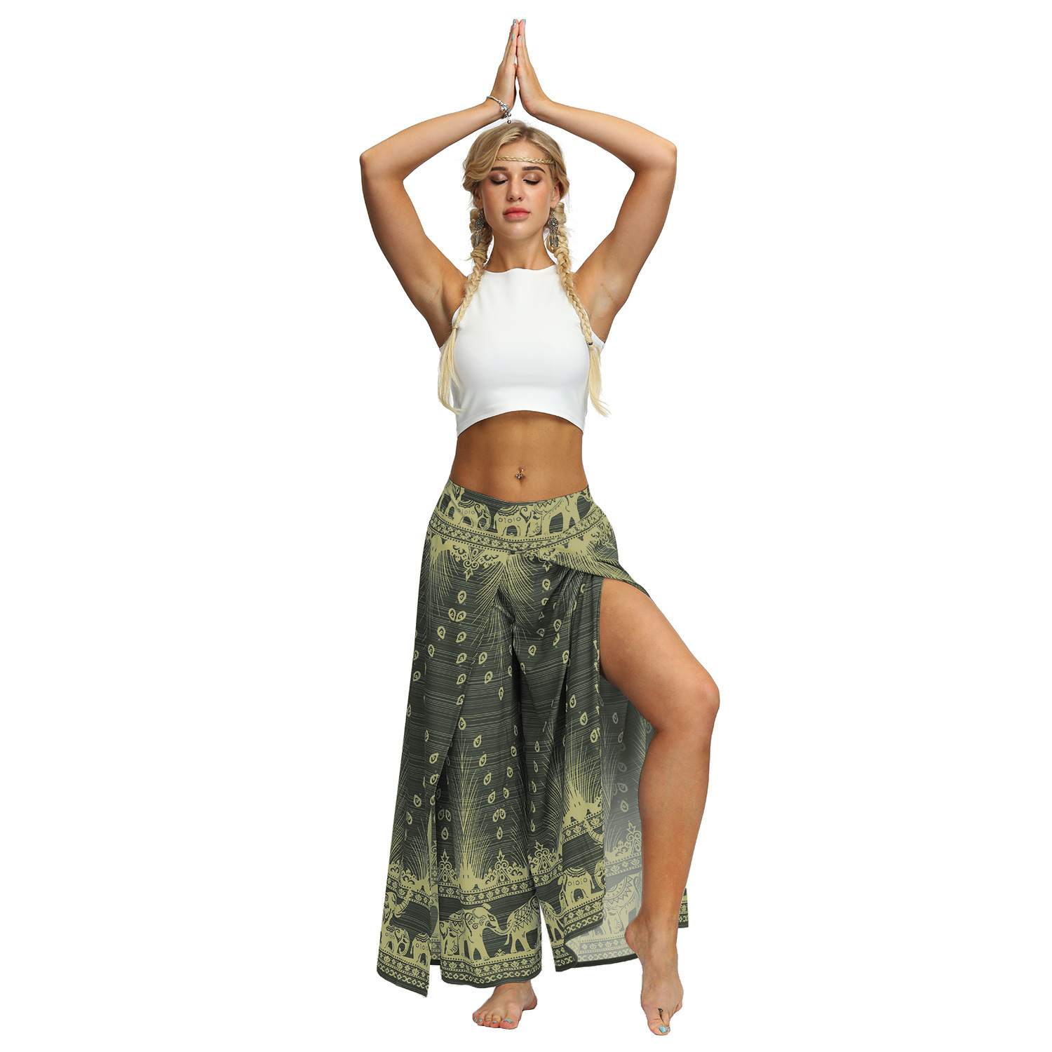 Title 23, Digital Print High Waist Wide Leg Yoga Pants Fa...