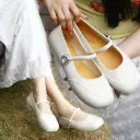 New-style Mary Jane Shoes With A Skirt Flat Evening Pumps view 1