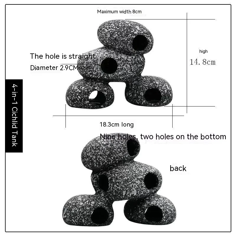 Fish Tank Stone View Decorative Landscaping Fish And Shrimp House Breeding - Four In One