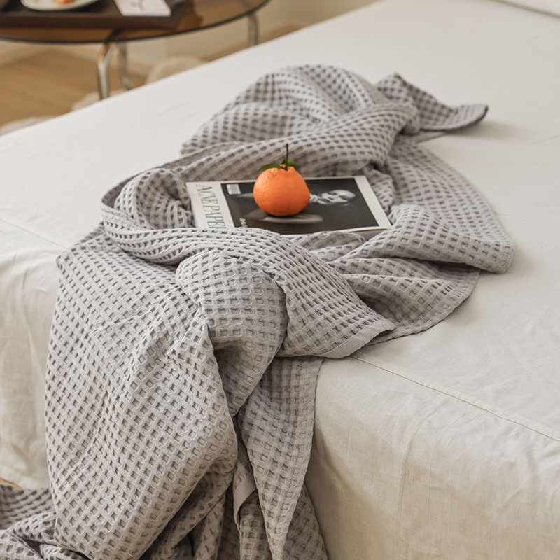 Cotton SingleDouble Waffle-Weave Towel Blanket
