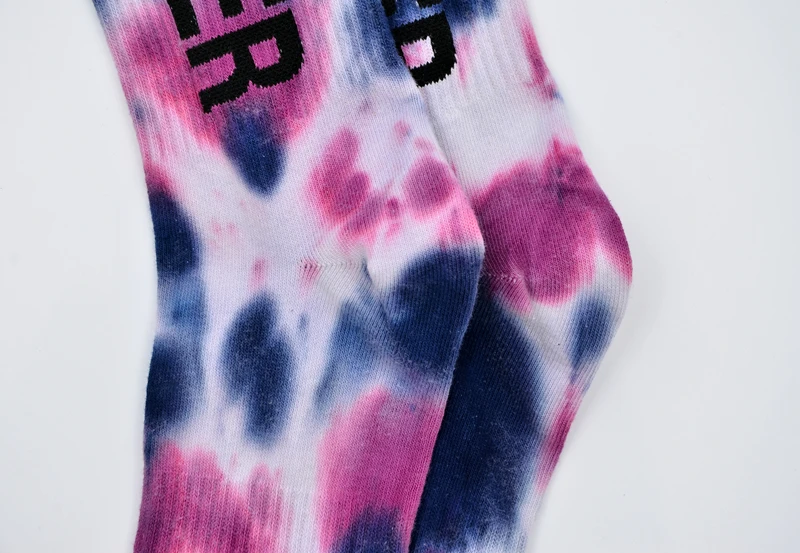 Title 18, Tie-Dyed Thin Tube Socks For Men And Women