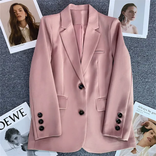 Spring And Autumn New Casual Elegant Business Suit Top Pink - Shop at LoveMi
