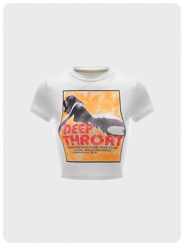 Women's Street Fashionable Slim-fit Short Navel T-shirt