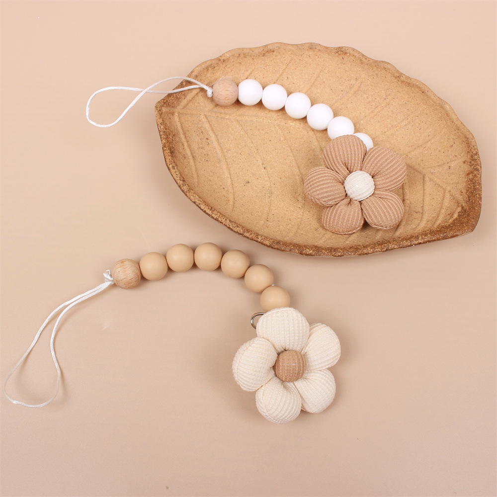 Anti-drop Baby Silicone Beads Pacifier Clip