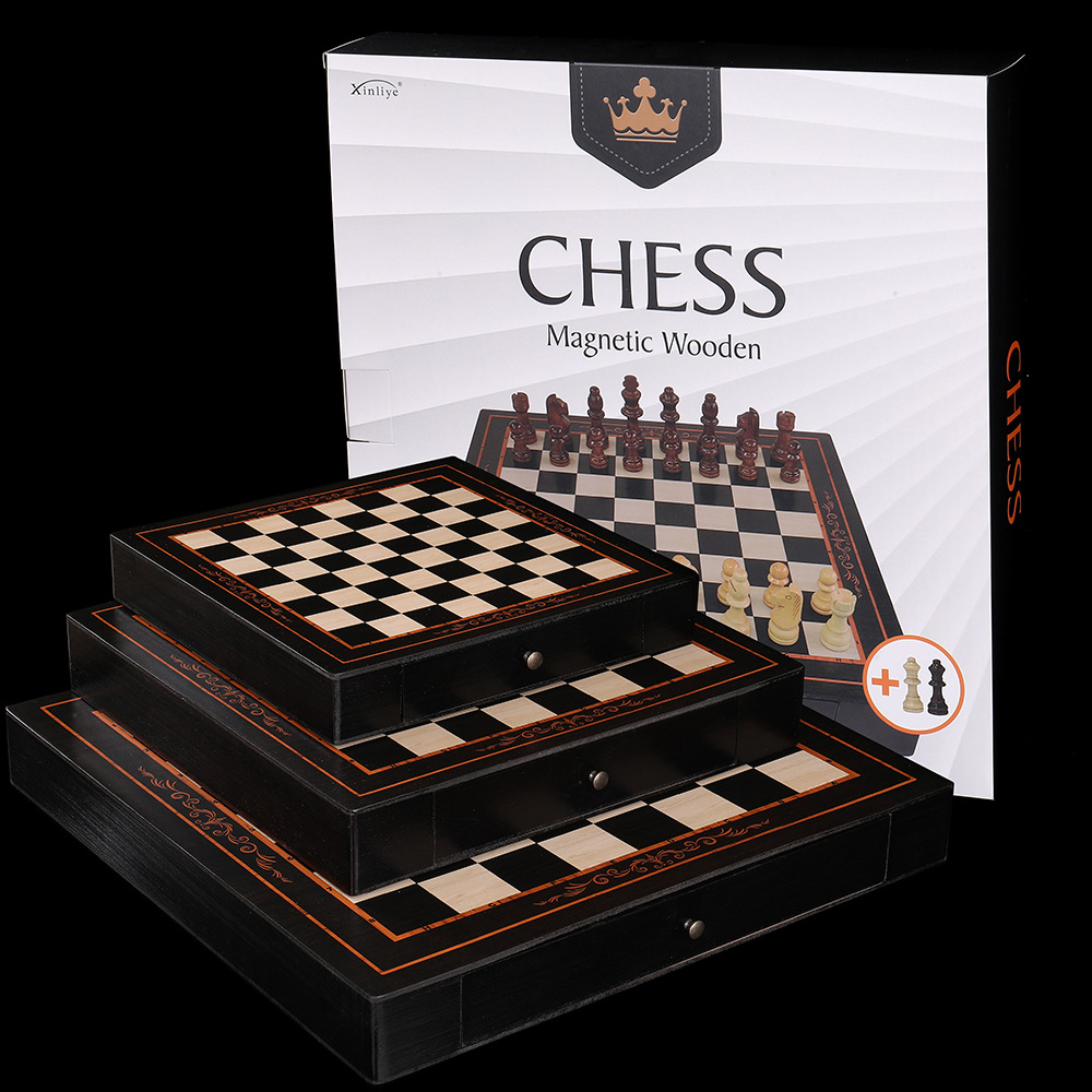 Desktop Wooden Chess Set Educational Board Game (24cm)