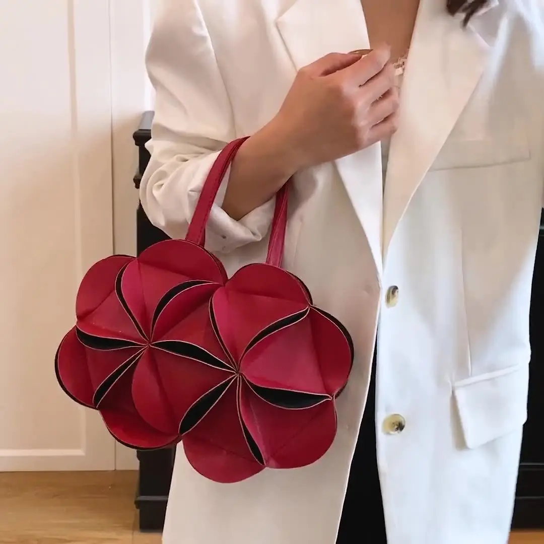 Womens Red Small Handbag Crossbody Or Shoulder
