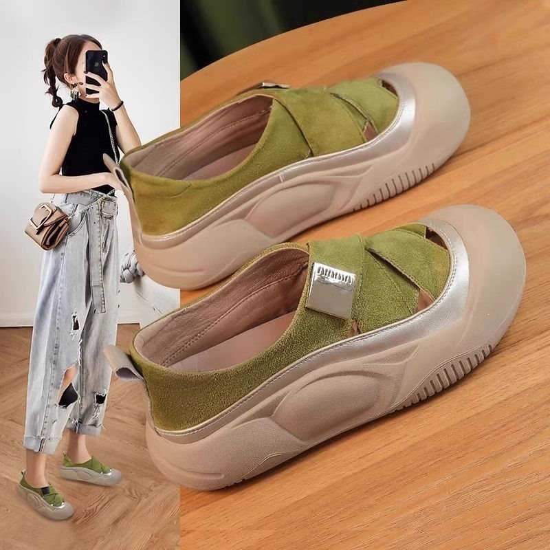 New Roman-style Braided Platform Shoes