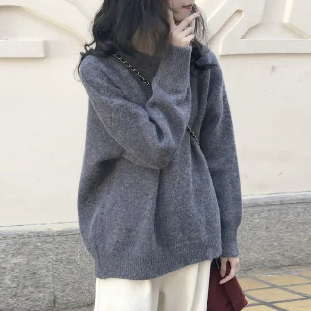 Lazy And Gentle Japanese style Knit Base Layer For Outerwear Gray - Shop at LoveMi