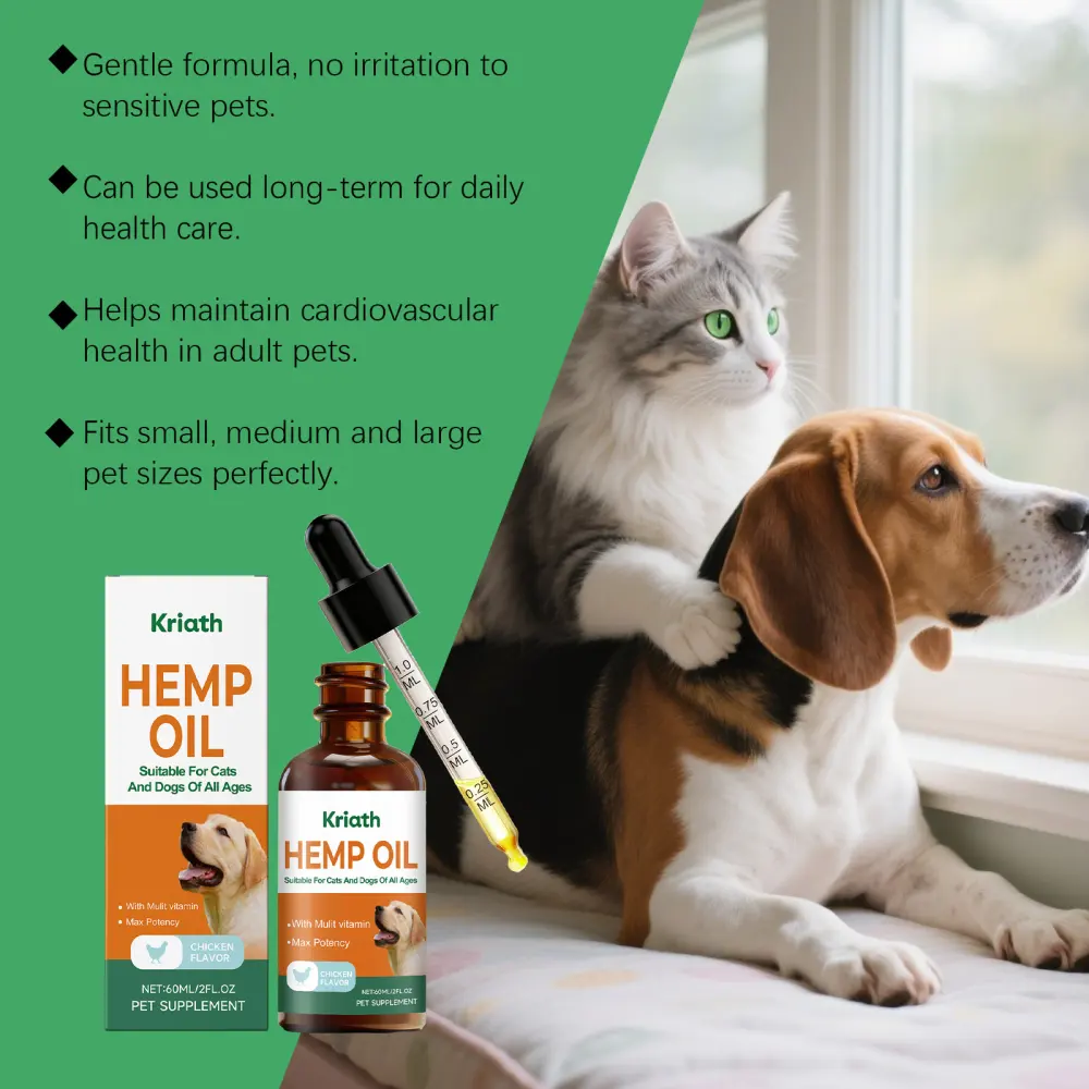 Cat and Dog Hemp Seed Oil Vitality Drops