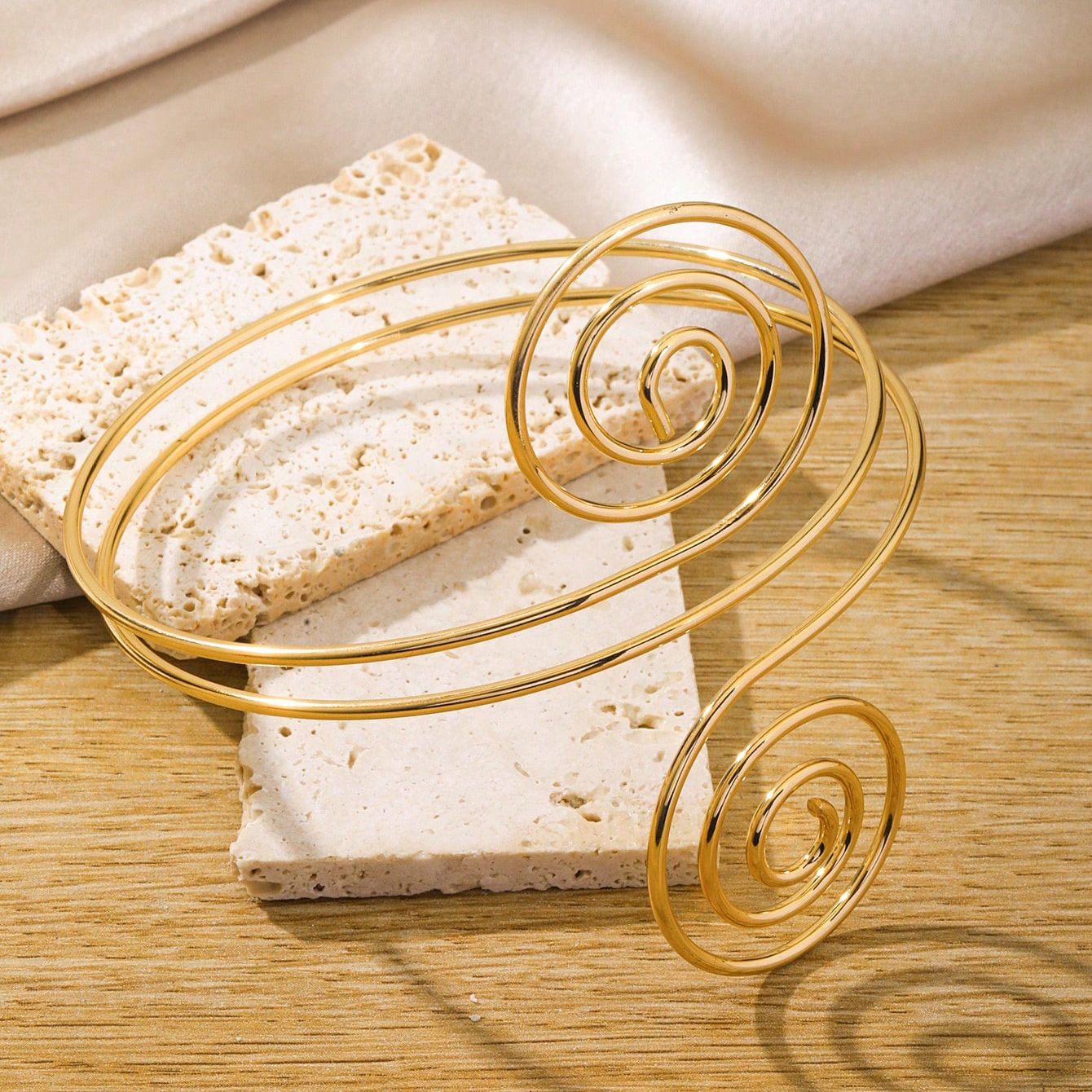 Retro Minimalist Geometric Wave-cross Bracelet For Women