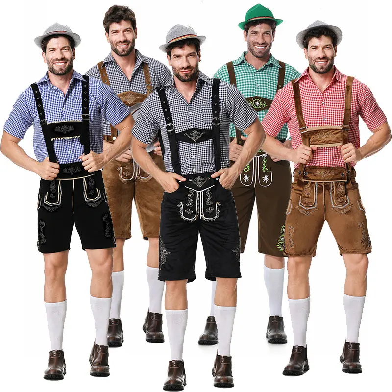 Beer Festival Clothing Shirt Overalls Denim Hat Suit Men