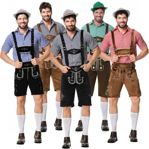 Beer Festival Clothing Shirt Overalls Denim Hat Suit Men