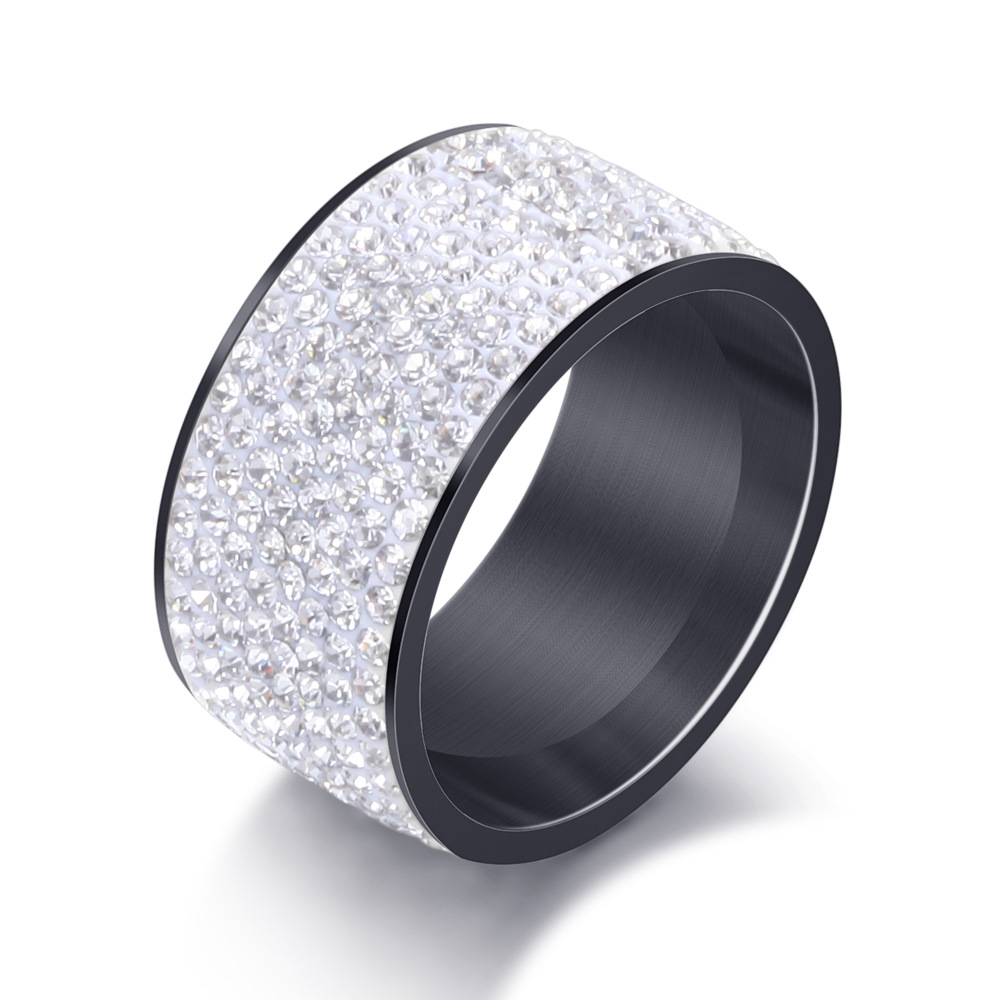 Men's Titanium Steel Diamond All-match Fashion Ring
