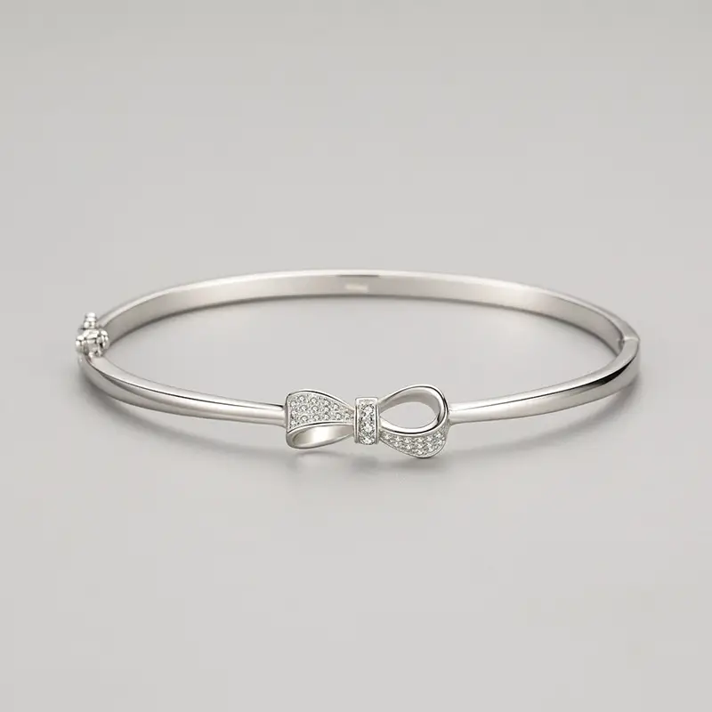S925 Sterling Silver Bow Bracelet Female All-match Jewelry