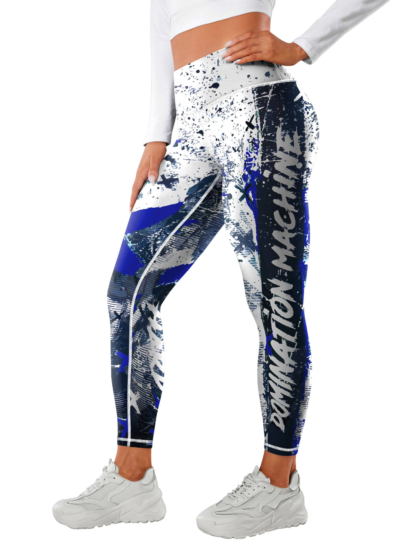 Title 12, Pantalon de yoga imprimé sport fitness taille h...