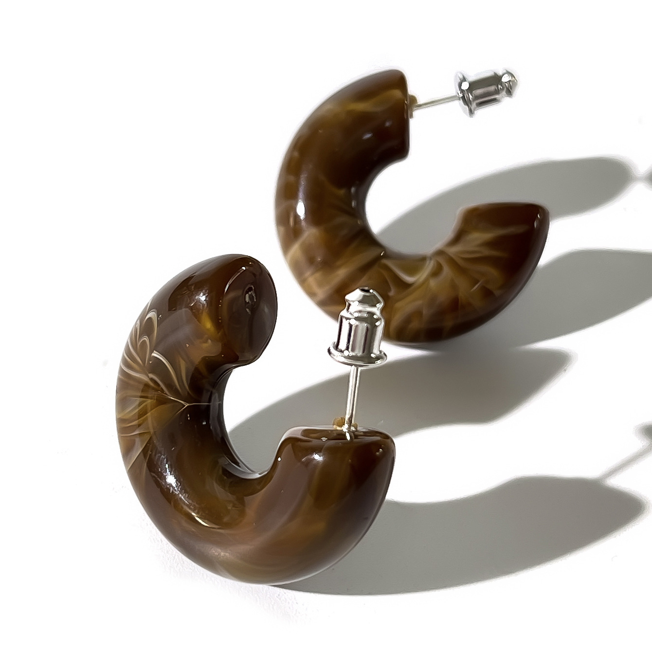 Cold Style C- Shaped Acrylic Candy All-match Ear Studs