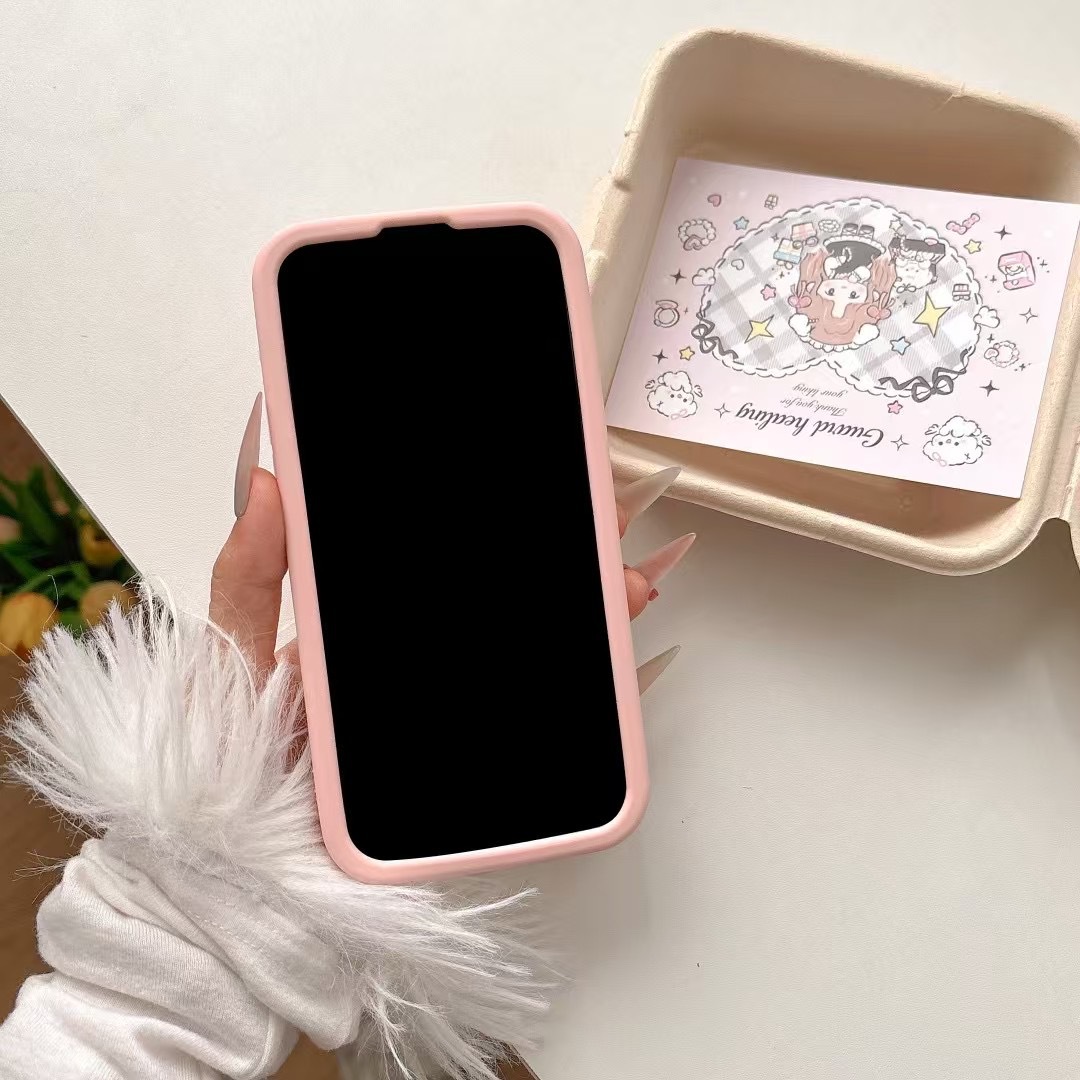 Cute Cartoon Peach Shaped Stand Phone Case Drop Proof Cover 4