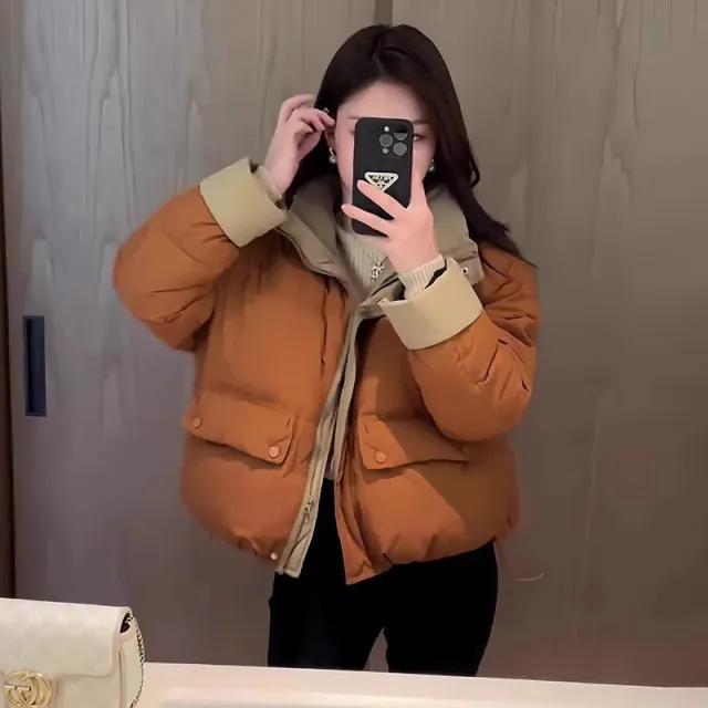 Coat Small Retro Casual Short Bread Orange - Shop at LoveMi