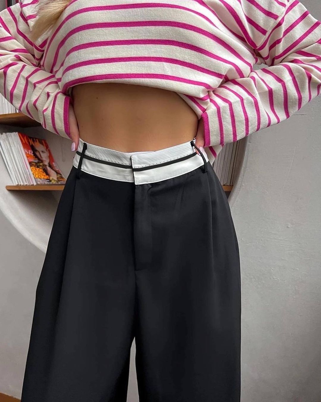 Women's Solid Color Fashion Slimming Casual Mopping Suit Pants