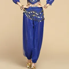 Indian Dance Sequined Bloomers For Women - Blue - View 1