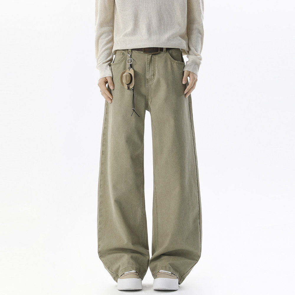 Solid-color Washed Casual Pants For Men — vue 5